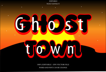 Ghost Town Editable Text Effect