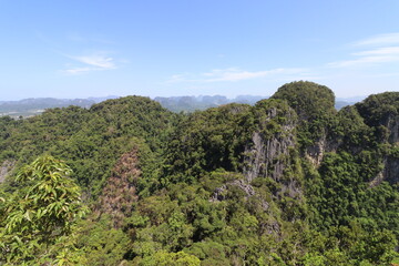 Fototapeta na wymiar view from a mountain in Thailand 