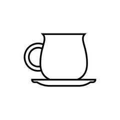 Coffee cup icon vector. Tea cup illustration sign. Mocha symbol. Tea logo. Hot drink mark.