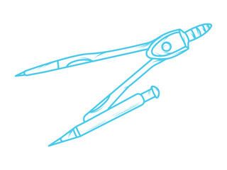 educational supplies illustration icon, line art term