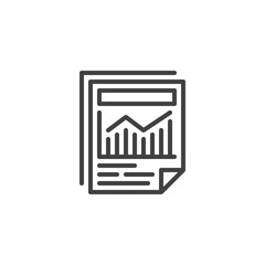 Report document line icon