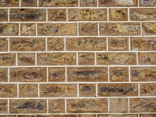 Brick wall texture. Background for design. Red color. Old and grungy wall surface.