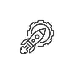 Business startup line icon