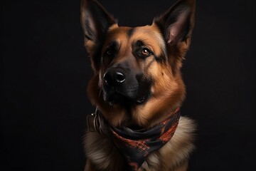 german shepherd portrait.
