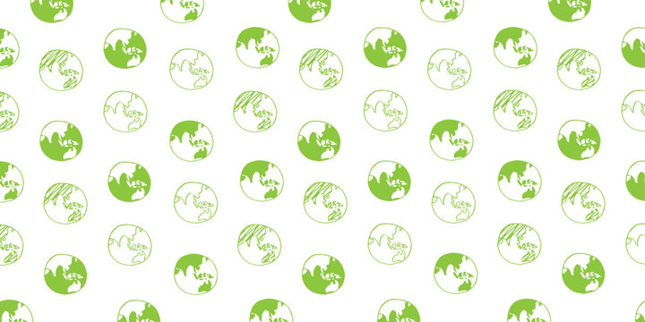 Earth hand drawn pattern background