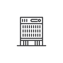 Office building line icon