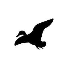 Duck icon vector. Bird illustration sign. Hunting symbol. Goose logo.