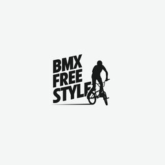 Cycling bmx vector image.cycling bmx logo.ilustration