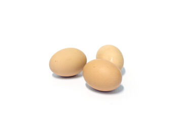 three egg with white background