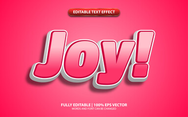 Joy 3d editable text effect