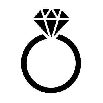 diamond ring vector icon