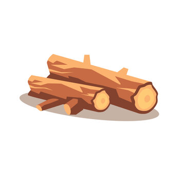 recommend clip art: Tree trunks stacked, wooden logs pile, realistic flat vector illustration isolated on white background