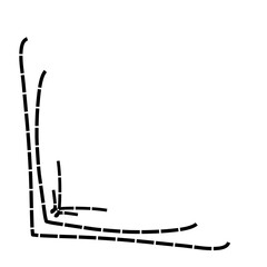 Simple Doodle Corner With Dotted Line 
