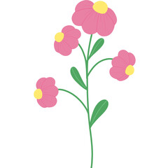 Pink flower illustration.