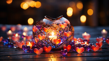 A Beautiful Medley of Colorful Hearts for Valentine's Day