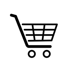 Shopping cart icon line editable stroke vector illustration EPS 10