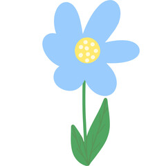 Blue flower illustration.