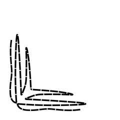 Simple Doodle Corner With Dotted Line 
