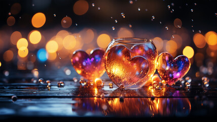 Heartfelt Hues: A Radiant Bouquet of Colorful Hearts for Valentine's Day