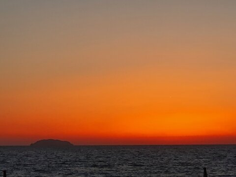 yangyang beach sunset in south korea