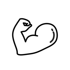 strength icon.hand muscles vector in simple design