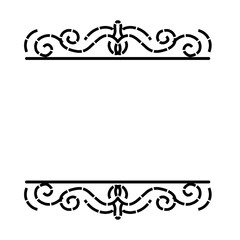 Doodle Frame Decorative With Dotted Line 