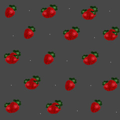seamless pattern with strawberries