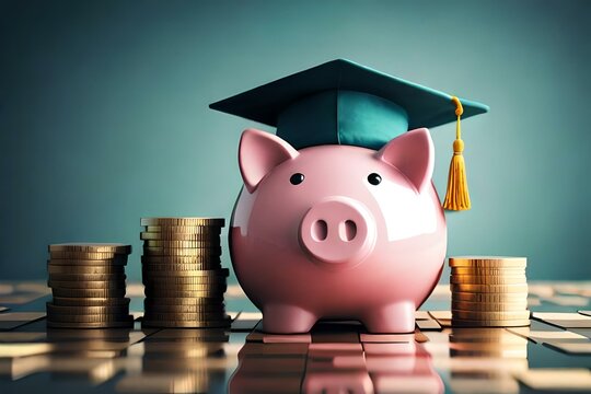 Smart Savings: Invest in Future Success with Coins in a Graduation Cap Piggy Bank – The AI Way to Scholarly Achievements