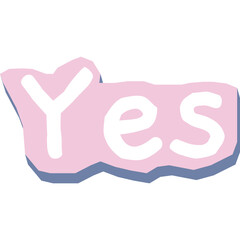 Yes Illustration Sticker-09