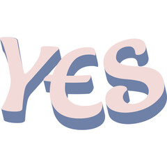 Yes Illustration Sticker-08