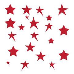 Free vector flat sparkling star collection
