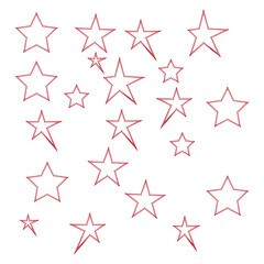 Free vector flat sparkling star collection