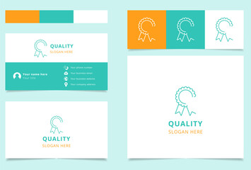 Fototapeta premium Quality logo design with editable slogan. Branding book and business card template.