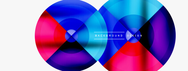 Obraz premium Creative circle geometric abstract background