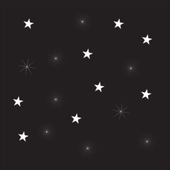 Fototapeta na wymiar Free vector flat sparkling star collection