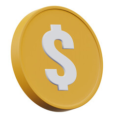 coin dollar 3D icon