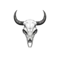 western skull cow horn ai generated