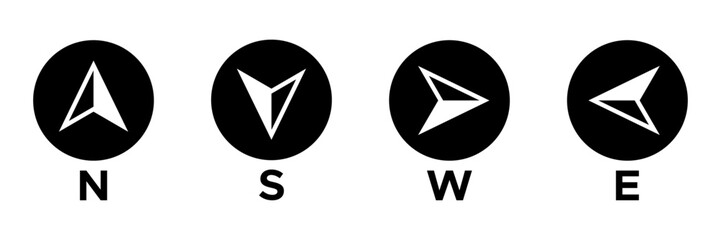  Trendy compass vector icons set © Kobby