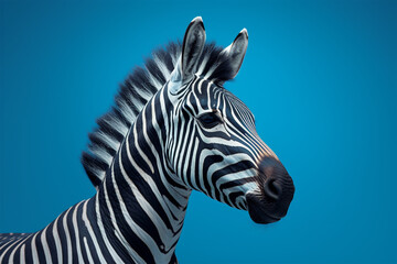 Fototapeta na wymiar zebra close up generative ai