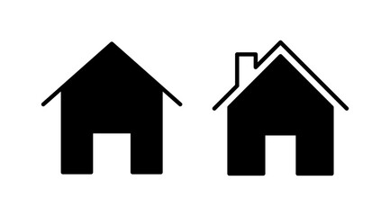 Home icon vector. House vector icon