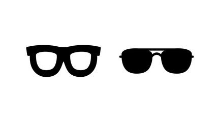 Fototapeta premium Glasses icon vector. eye glasses icon. sunglasses