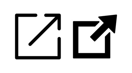 External link icon vector. hyperlink chain symbol. download, share,