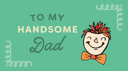 Digital png illustration of father's day text on transparent background