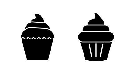 Cup cake icon vector. cake icon. bakery. muffin