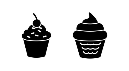 Cup cake icon vector. cake icon. bakery. muffin