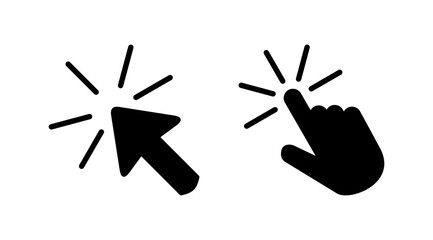 Click icon vector. cursor icon vector. pointer sign