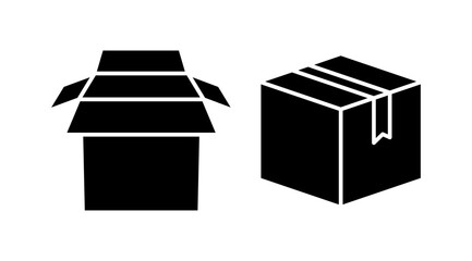 Box icon vector. Box sign. delivery package. parcel box.