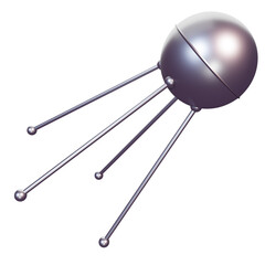 3D rendering sputnik object