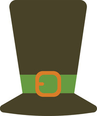 Digital png illustration of st patrick's hat on transparent background