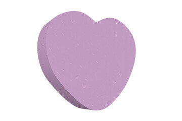 Digital png illustration of purple heart on transparent background